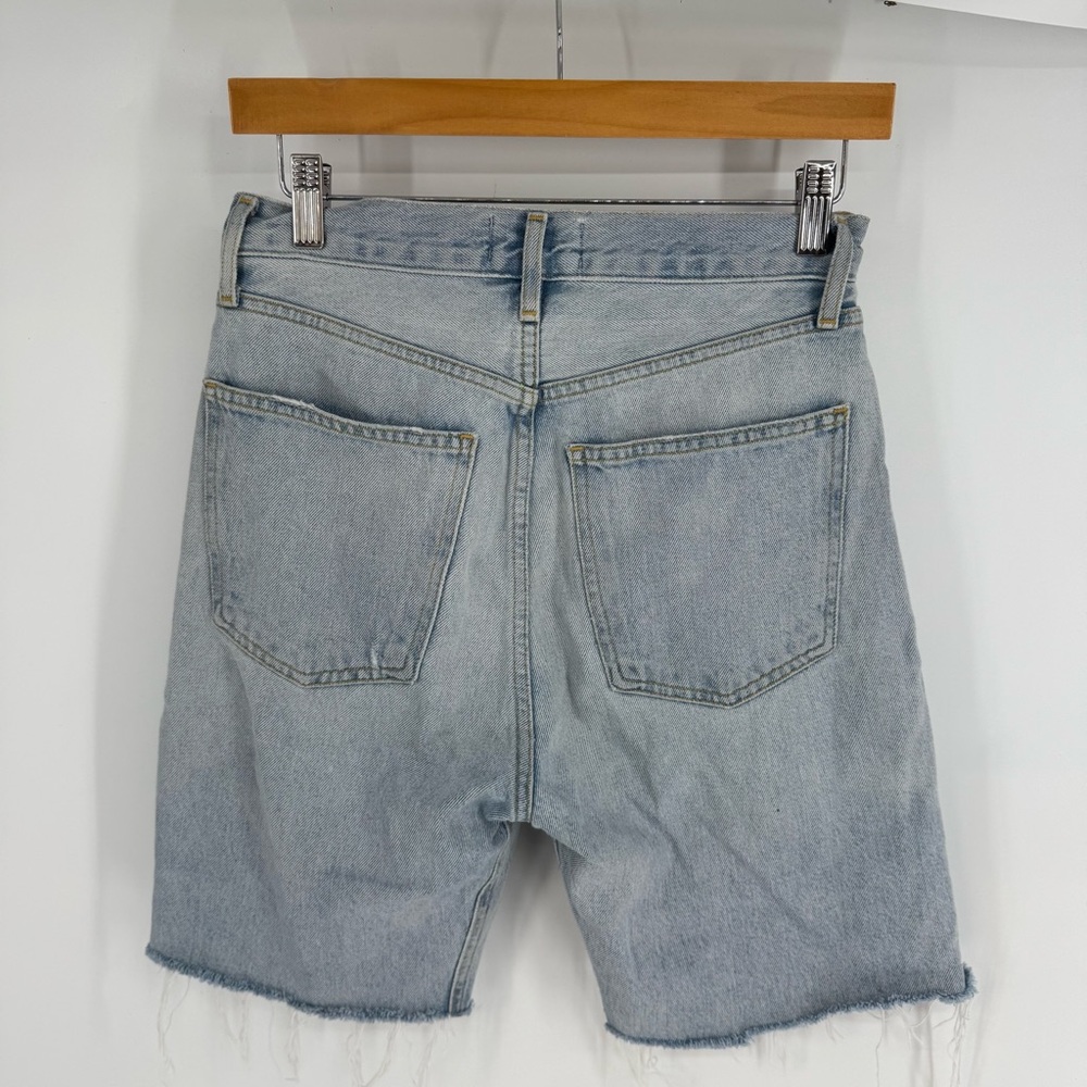 AGOLDE Light Blue Denim Bermuda Jort Style Classic Dad Shorts - Picture 2 of 4